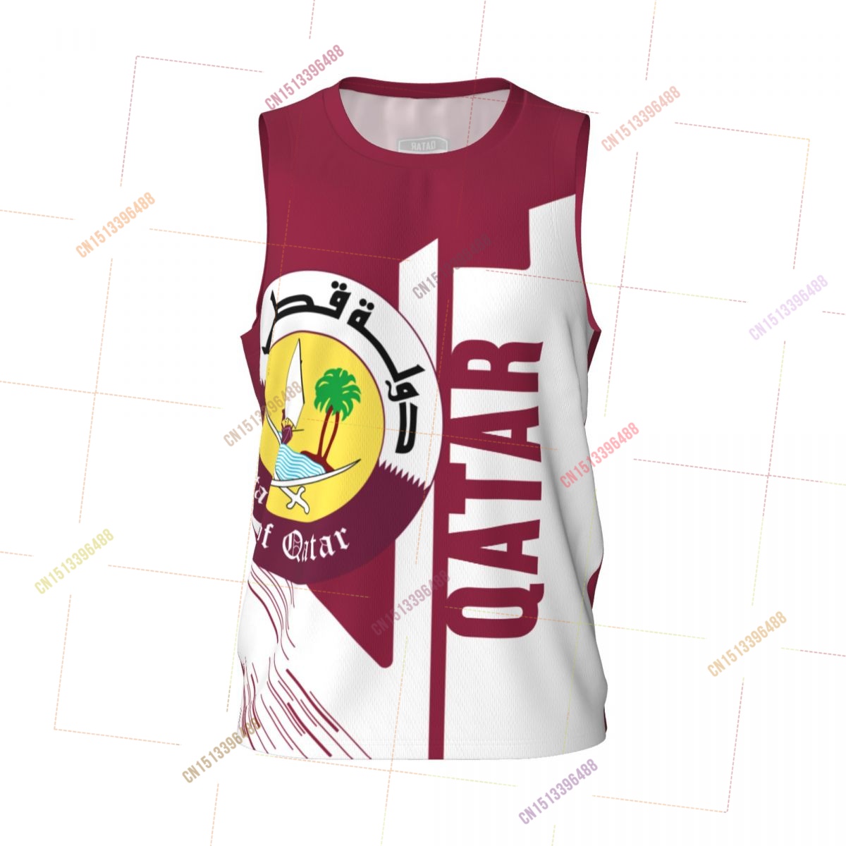 เสื้อยืดกีฬาลายธงชาติกาตาร์ 3  - 3D Printing Qatar บทวิจารณ์และราคา