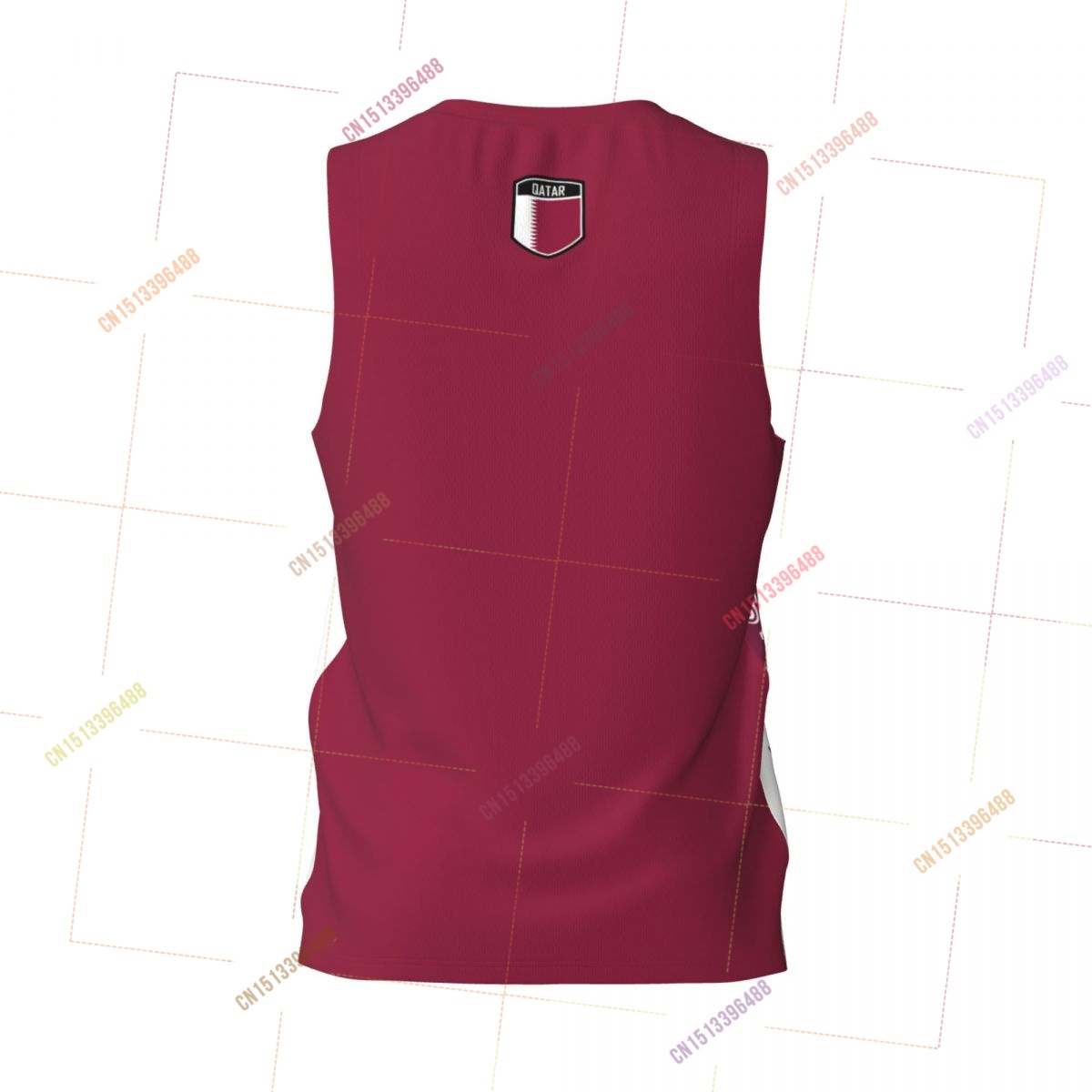 เสื้อยืดกีฬาลายธงชาติกาตาร์ 3  - 3D Printing Qatar บทวิจารณ์และราคา