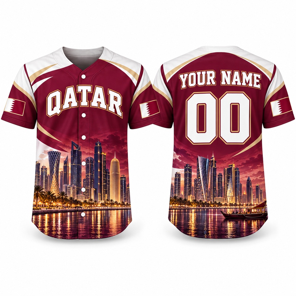 เสื้อเบสบอลลายพิมพ์ไข่มุก โดฮา - 3D Printing Qatar บทวิจารณ์และราคา