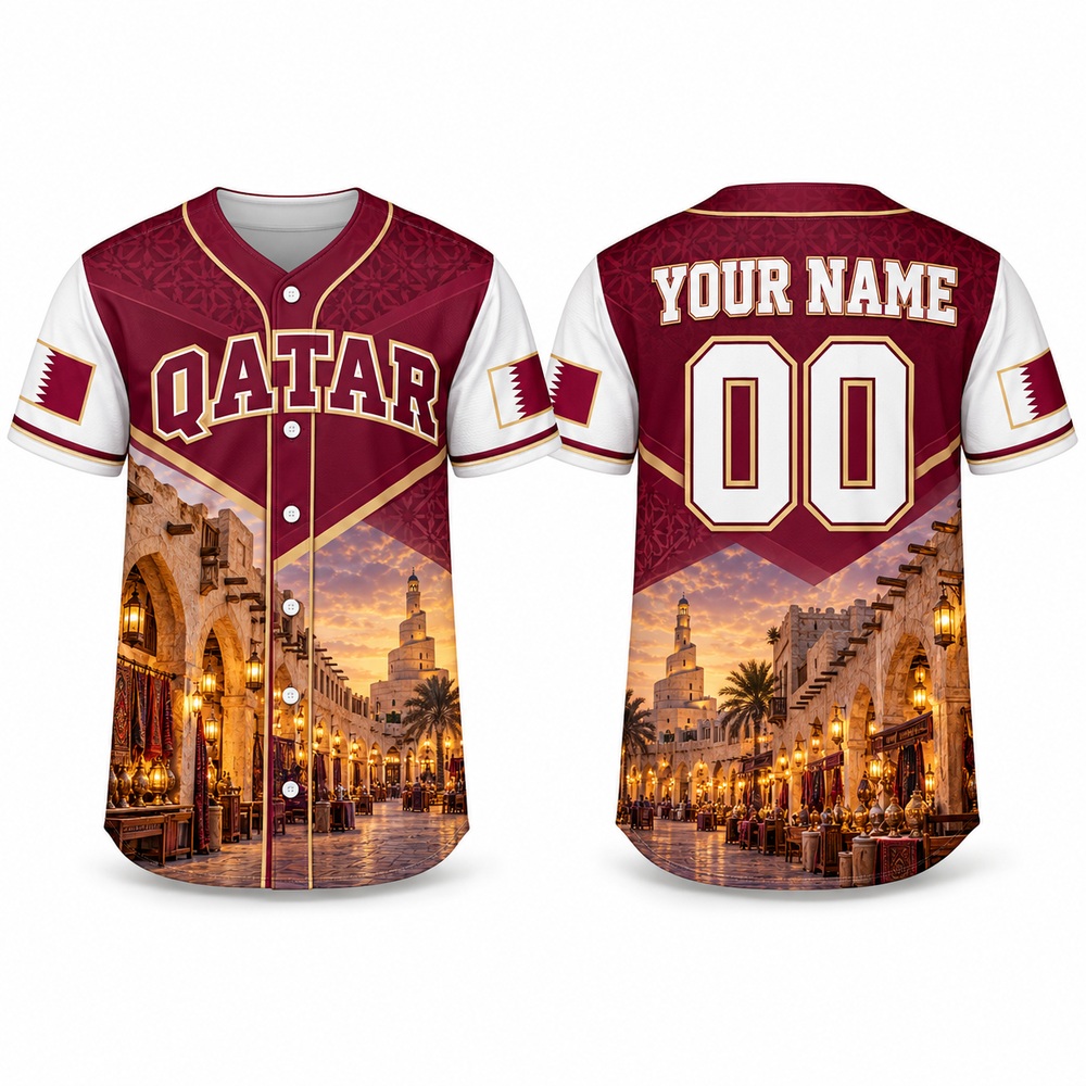 เสื้อเบสบอลลายพิมพ์ไข่มุก โดฮา - 3D Printing Qatar บทวิจารณ์และราคา